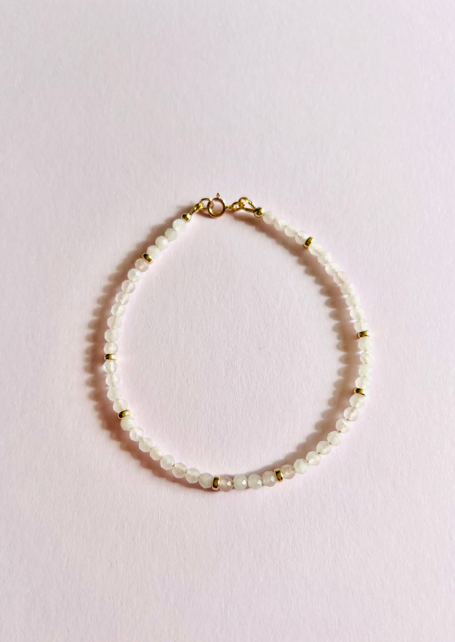 14k gold filled Rose quartz bracelet