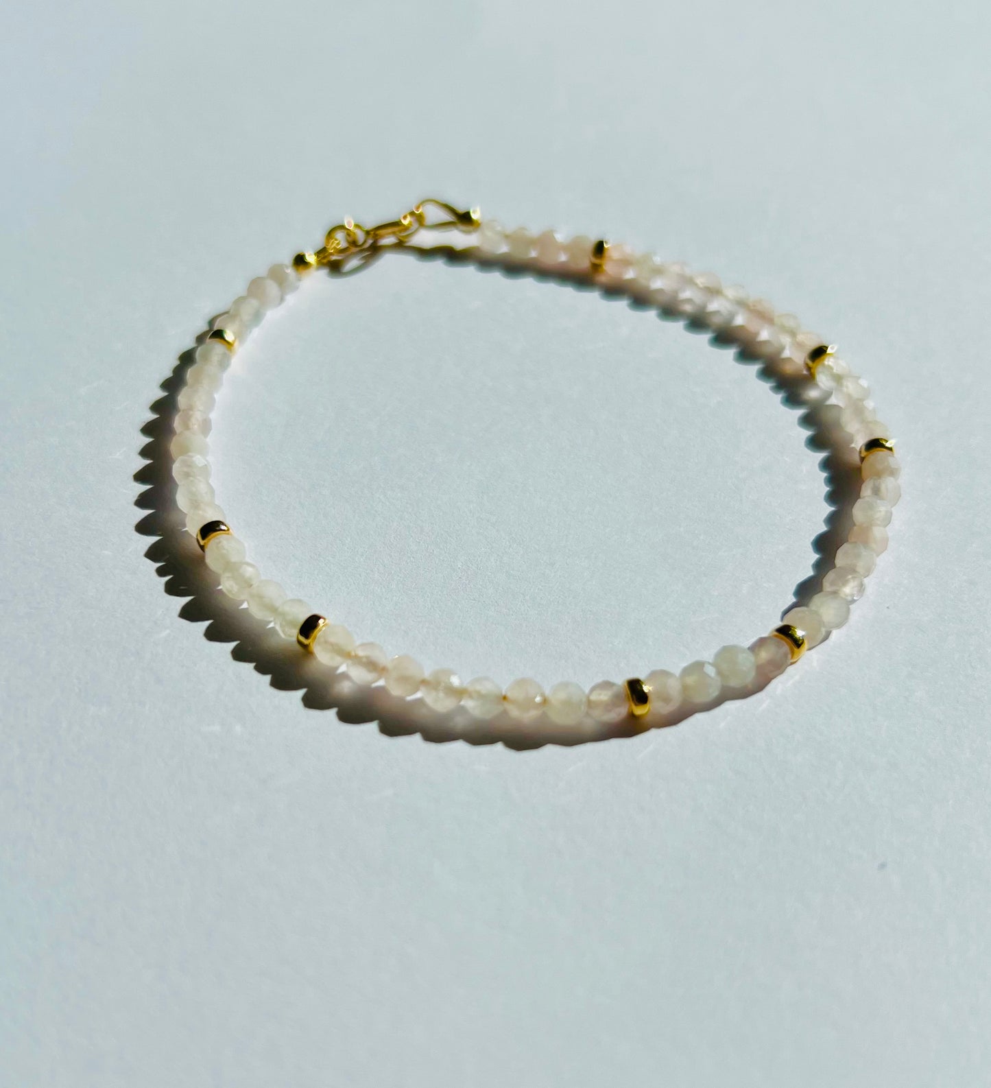 14k gold filled Rose quartz bracelet