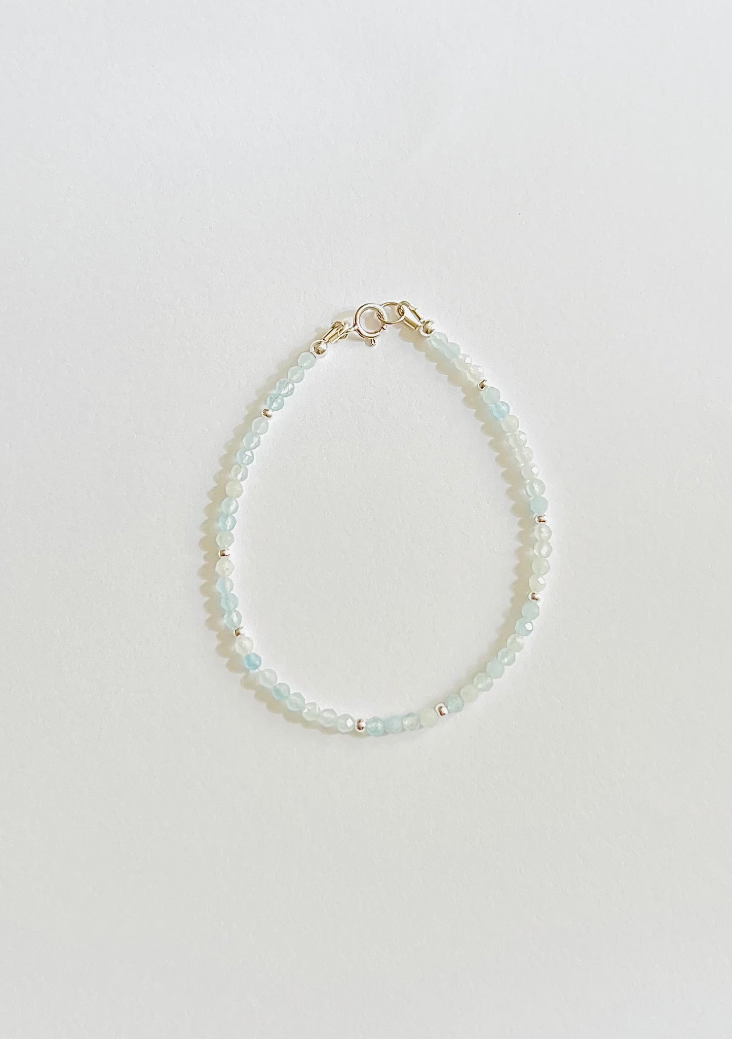 925 sterling silver Aquamarine bracelet