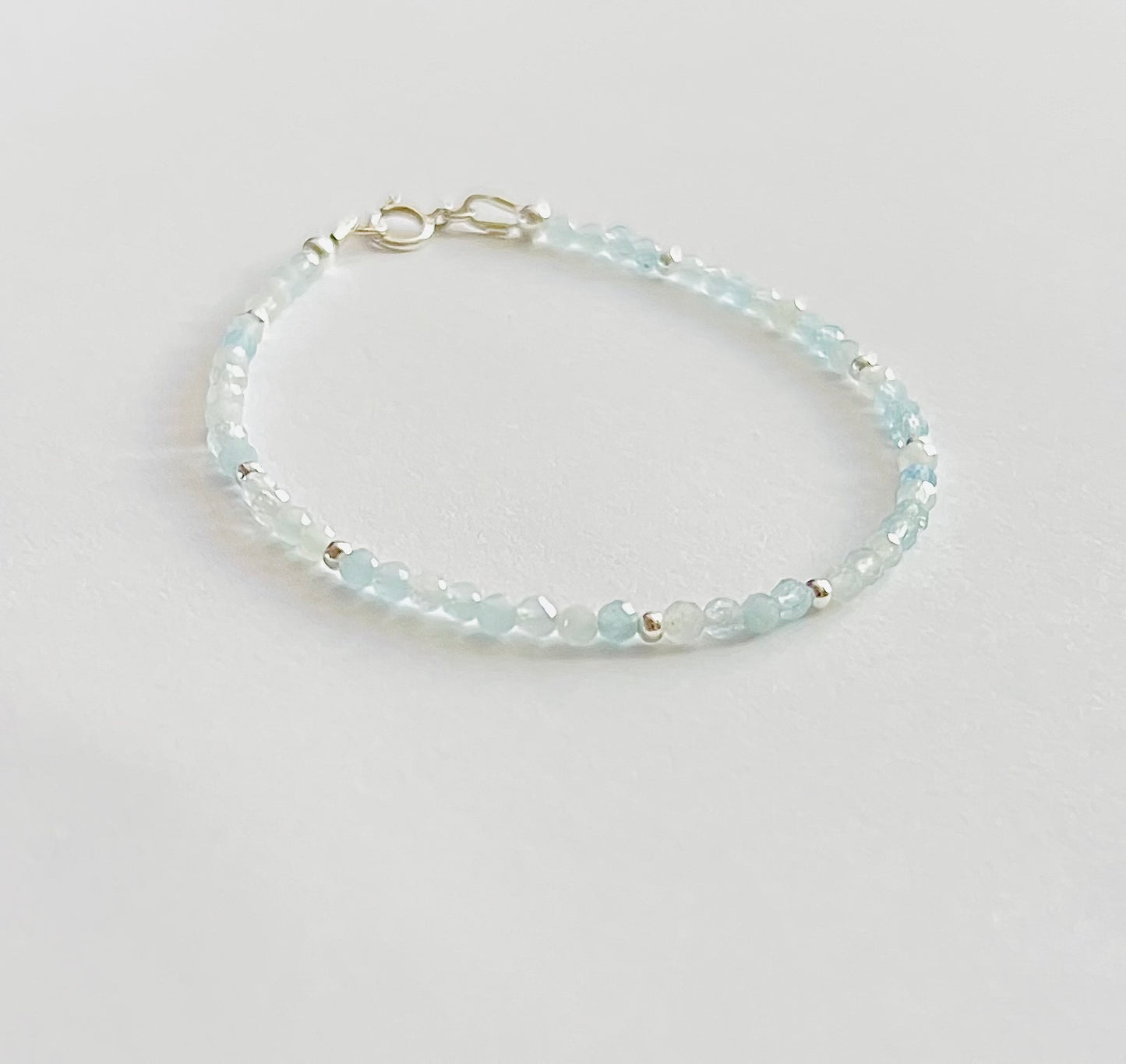 925 sterling silver Aquamarine bracelet