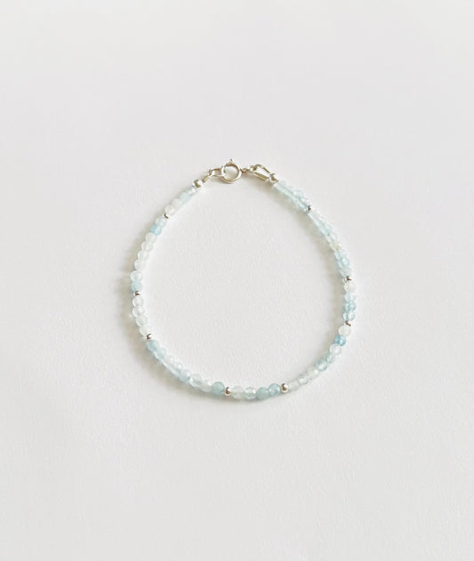 925 sterling silver Aquamarine bracelet
