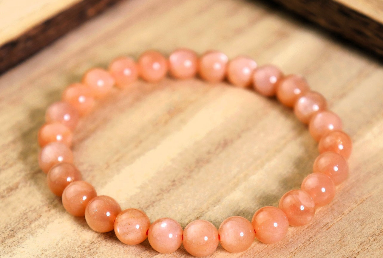 Peach Sunstone bracelet