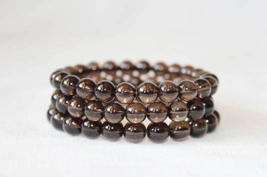 Smoky Quartz stretch bracelet 8mm